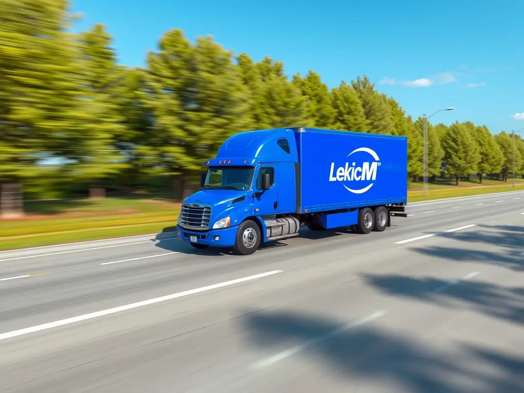 A modern semi-truck with the A2Z Freight Transportation logo is shown on a clear highway during a sunny day, symbolizing reliable and efficient transportation services.